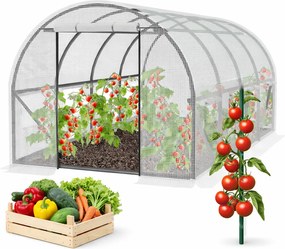 Garden Line 4-dielny biely fóliový záhradný tunel 6 x 3 x 2 m