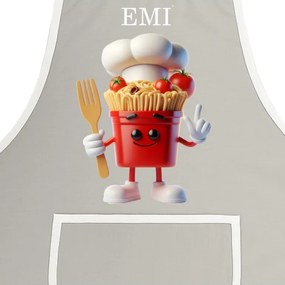 Kuchynská zástera Pasta EMI, sivá