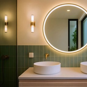 Moderná nástenná lampa do kúpeľne zlatá IP44 2-svetlá - Bath