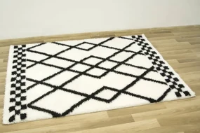 Koberec Boho 656 Romby krémový / čierný