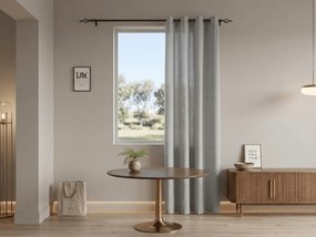 Záves TAVIO 140x250 cm, svetlo sivý Zavesenie: Kovové krúžky