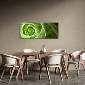 Obraz - Abstraktné ruže zelená (120x50 cm)