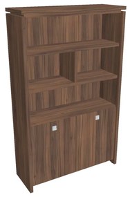 Vysoká skriňa Verno 128 x 46 x 210 cm, s regálom, orech