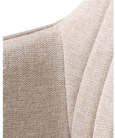 Béžové čalúnené jedálenské kreslo s podrúčkami Nolan – Unique Furniture