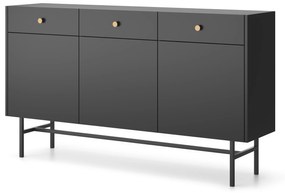 Komoda Desanta 3D3SZ (čierna). Akcia -19%. Vlastná spoľahlivá doprava až k Vám domov. 1082791