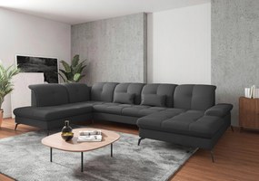 XXXLutz SEDACIA SÚPRAVA, textil, tmavosivá Sit & More - Sedačky - 000144009660