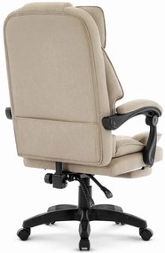 Ergonomická kancelárska stolička HC-1031 s podnožkou - béžová