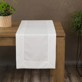 Vodoodpudivý behúň na stôl Aleksa 40 × 180 cm – biely