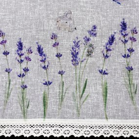 Záves ELLA 150X30 cm, bielo-fialový