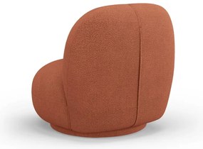 Kreslo z textílie buklé v tehlovej farbe Chuck – Micadoni Home