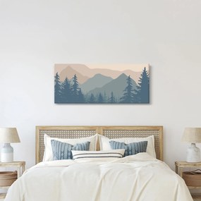 Obraz - Tyrkysové hory N⁰2 (120x50 cm)