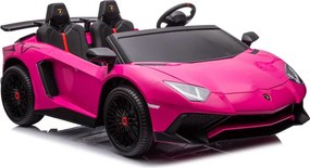 LEAN CARS Lamborghini XXL batéria do auta A8803 ružová 24V