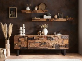 furniture-nabytek.cz - Masívny jedálenský stôl Grónsko z mangového dreva, lakovaný, hnedý – 200×40×75 cm