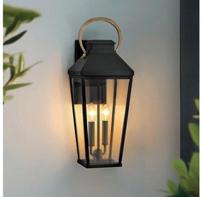 Hinkley HK-DAWSON-L - Vonkajšie nástenné svietidlo DAWSON L 2xE14/40W/230V IP44