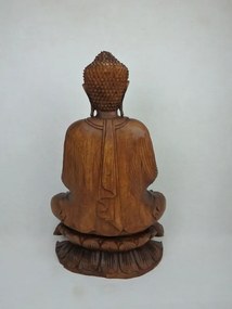 Socha Budha sediaci, exotické drevo, ručná práca , 80 cm