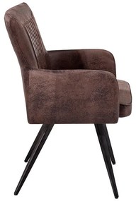 Dizajnová stolička Malik vintage hnedá