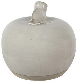 Béžová porcelánová dekorácia jablko Apple M - Ø 10*10 cm