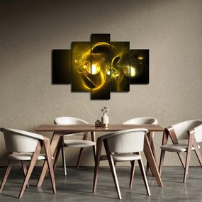 Abstraktný obraz žltých gulí (150x105 cm)