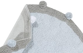 Lorena Canals, Pre zvieratá: Prateľný koberec Bubbly Soft Blue kruh, 120x120 (priemer) kruh, modrá, obývacia izba