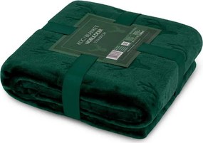 Vianočná deka NOBLE Deer 150x200 cm - tmavo zelená