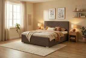 Postel CINDY 180x200 cm Hnedá Bez matraca