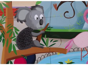 Puzzle dotykové Deň v zoologickej záhrade - s textúrou 20 dielov