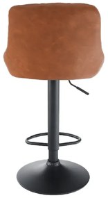 Barová stolička, ekokoža koňaková/čierna, TERKAN