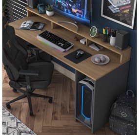 PC stolík Sikine 4 (orech + antracit) . Vlastná spoľahlivá doprava až k Vám domov. 1095012