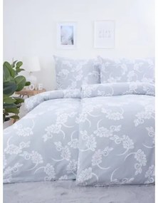 MKLozkoviny.sk Bavlnené obliečky na 2 postele – Fayola sivé L02 140×200/70×90 cm