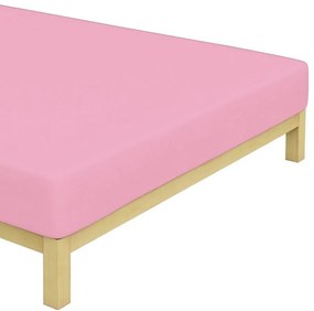Jersey prestieradlo na jednolôžko - 90 x 200 cm - ružové