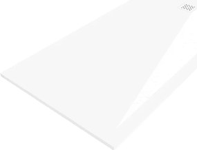 Mexen Stone+, obdĺžniková vanička z minerálneho kompozitu 200 x 90 cm, biela, biela krytka, 44109020-W
