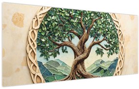 Obraz – Prepletený strom života (120x50 cm)