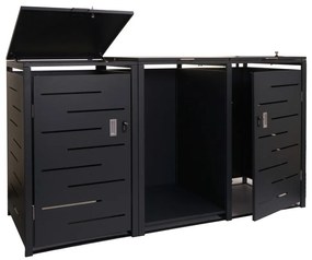 Dvojitý prístrešok na smetiaku a drevo E83