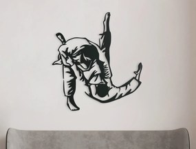 drevko Drevená nálepka Judo Rozmer obrazu: 35,5 x 32,5 cm, Farba dekorácie: Čierna