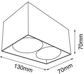 Brosline 1077 - Bodové svietidlo CAGE 2xGU10/10W/230V biela