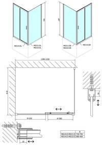 Polysan Polysan, DEEP sprchová bočná stena 900 x 1500 mm, číre sklo, MD3315