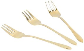Súprava dezertných vidličiek STILO zlatá 3 ks ALL 821542