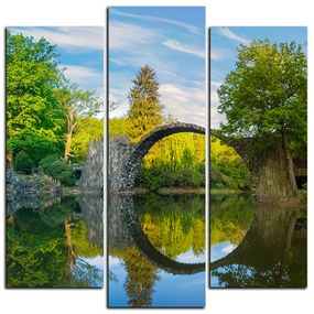 Obraz na plátne - Most v parku v Kromlau - štvorec 3246C (105x105 cm)
