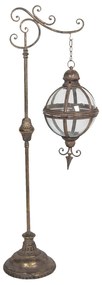 Guľatá lampáš na ozdobnom stojane Lion - 40*26*123 cm