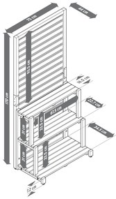 Zástenový regálový modul »Elin«