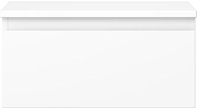 Mexen Orio, kúpeľňová skrinka 50 cm s hornou časťou, 1 zásuvka, biela matná, 91A10-05023-1-BFC01