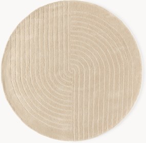 Okrúhly ručne tuftovaný vlnený koberec Mason