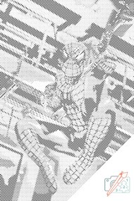 Gario Bodkovanie Spiderman Rozmery: 40 x 60 cm, Rámovanie: Iba zrolované plátno, Farba bodiek: Červená