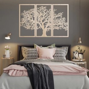 Drevený nástenný obraz Strom života: Sada 3 panelov | SENTOP PR0054
