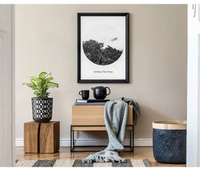 Kvetináč etnický 14x15 cm čierno-biely