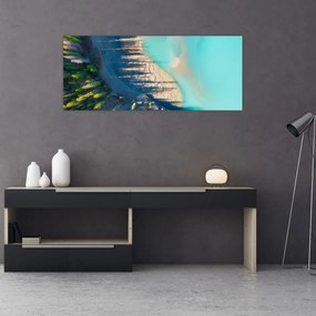 Obraz - Pohľad na jazero (120x50 cm)