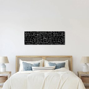 Obraz - Matematika (s hodinami) (90x30 cm)