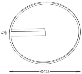 Zuma Line E82907-82 - LED Stropné svietidlo CORIT LED/18W/230V čierna