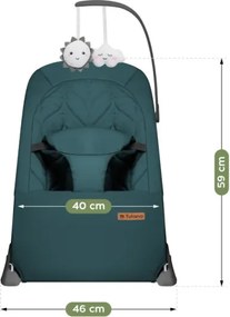 Detské hojdacie kreslo Moon 10 zelené