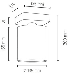 Spot-Light 8512174 - Stropné svietidlo JENTA 1xE27/25W/230V